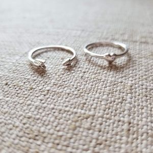 Be Mine sterling nesting rings